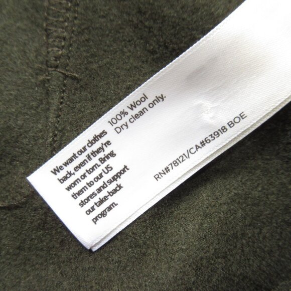 NWT Eileen Fisher Wide Ankle in Woodland Green Boiled Wool Jersey Pants XL - Picture 4 of 5